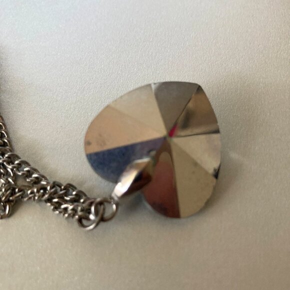 Lot of 3 Aeropostale Silver Tone Heart Charms Pendant Necklace Heart preloved - Picture 7 of 8